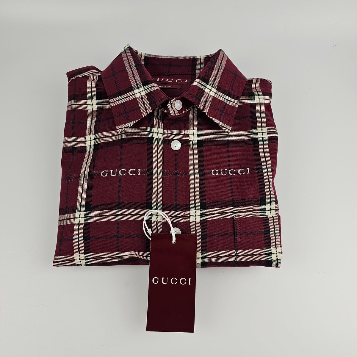 GUCCI $1550 Multicolor Tartan shirt New & Authentic