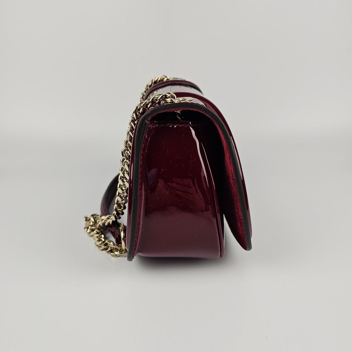 GUCCI Blondie Small $3450 Rosso Ancora Red Patent Leather Shoulder Bag New