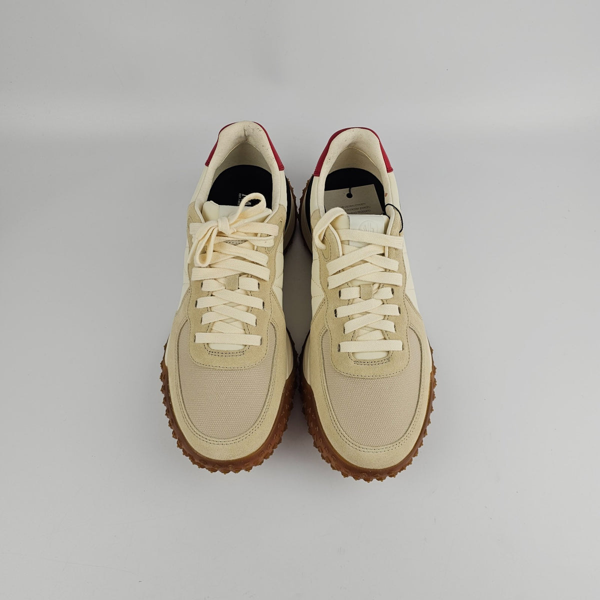 MONCLER $650 City Trek White Ivory Sneakers New & Authentic
