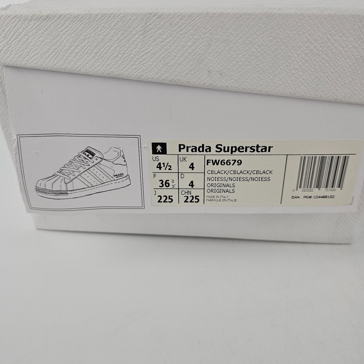 PRADA Women's Black Sneakers Size US 4.5 UK 4 EU 36 2/3 New