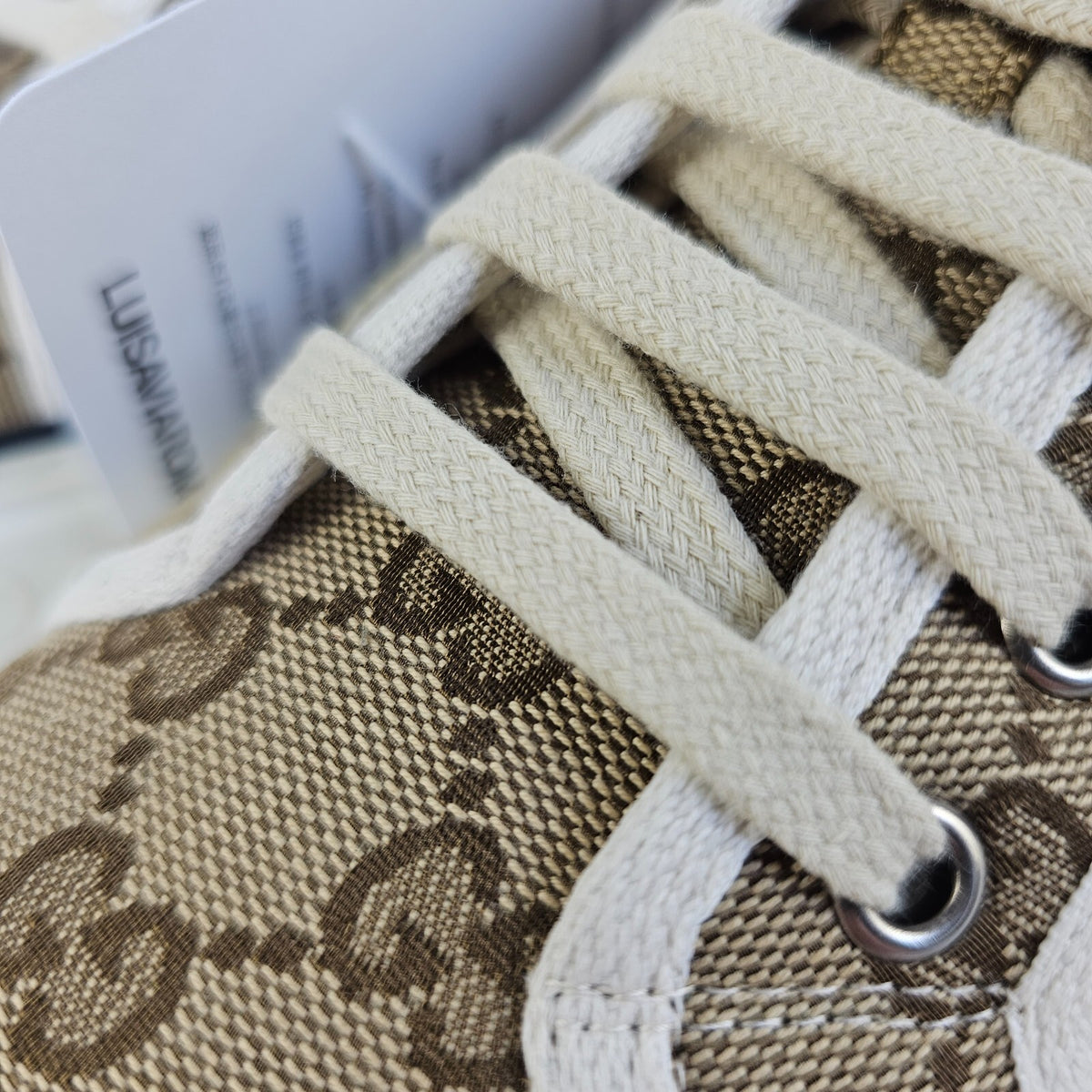 GUCCI Tennis 1977 GG Men's Beige Sneakers New Size UK 8 US 8.5