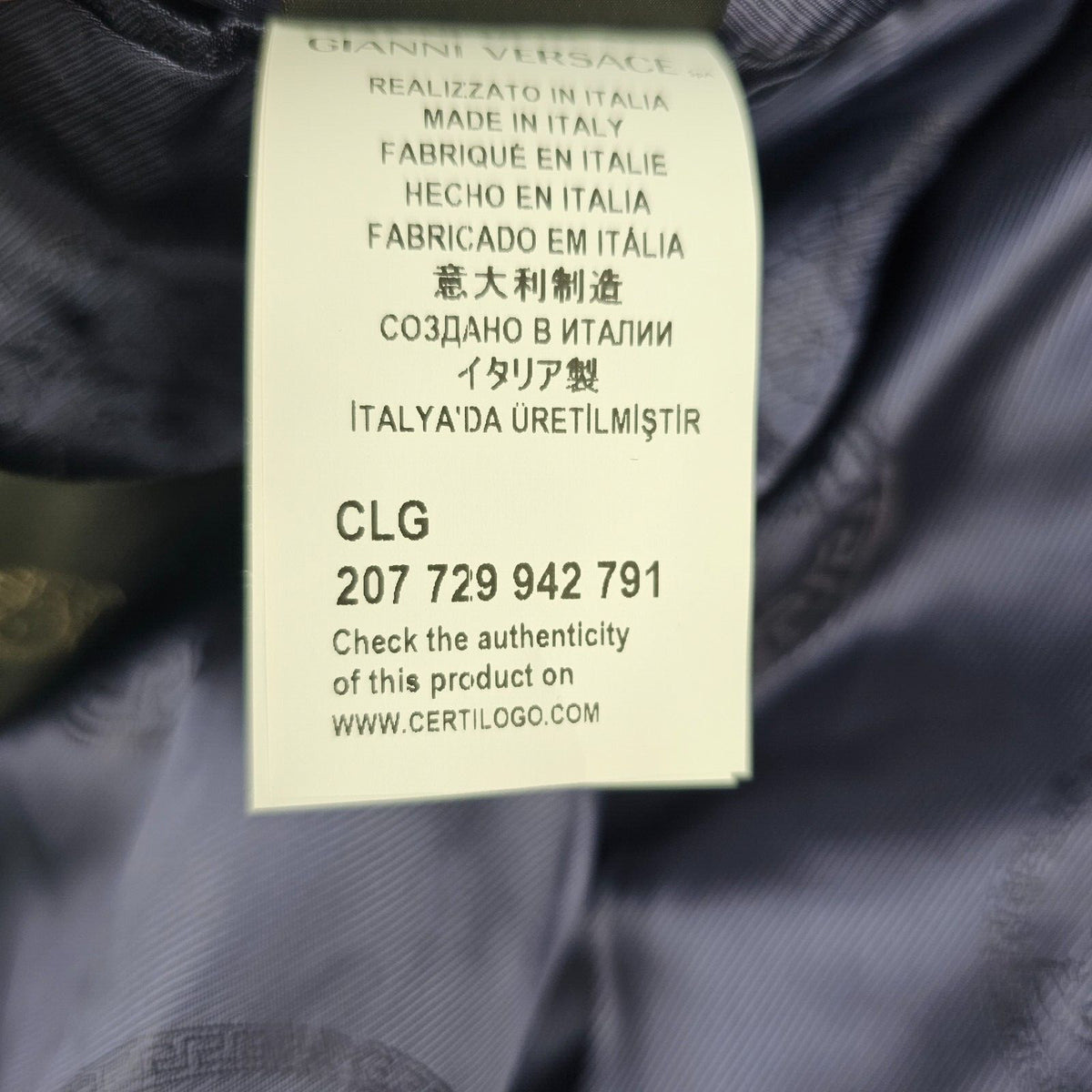 VERSACE Blue Tiger Bomber Jacket Size M (48)