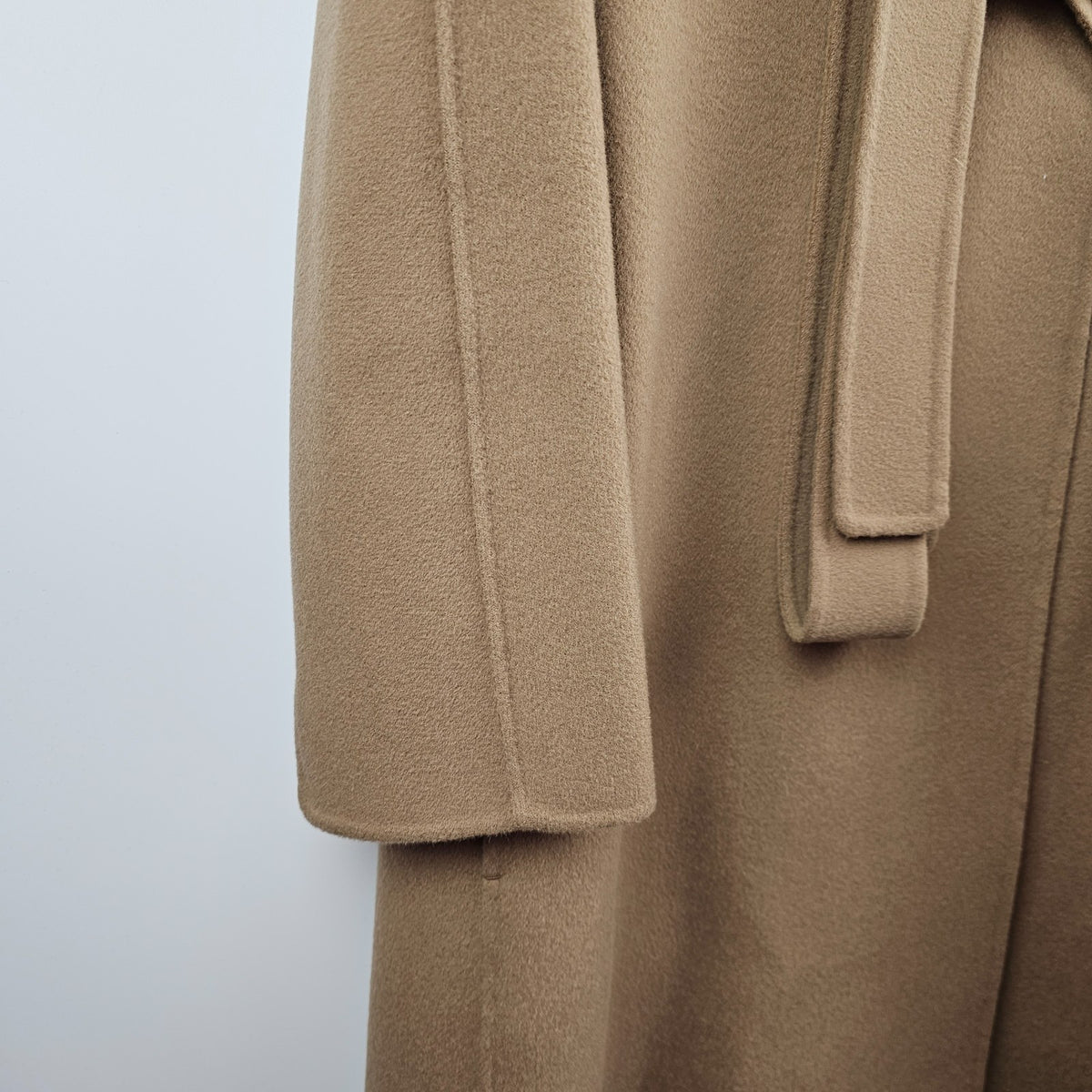 MAX MARA Esturia Belted Brown Wool Long Coat New & Authentic