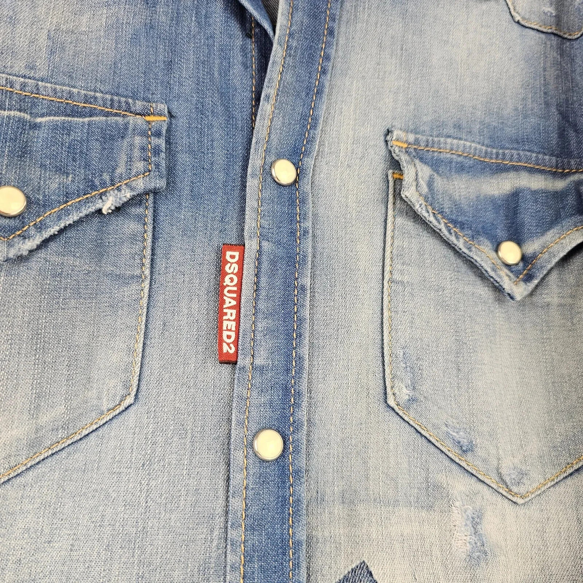 DSQUARED2 Blue Denim Shirt New Size IT 44 XS