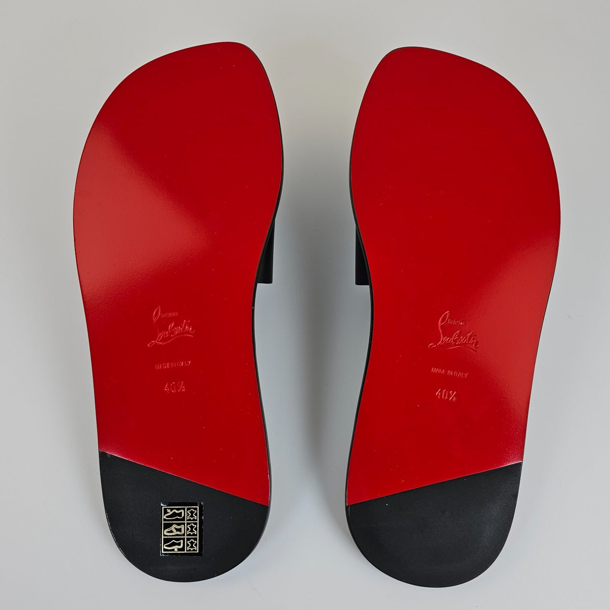 CHRISTIAN LOUBOUTIN Coolraoul Men's Black Slide Sandals New Size EU 40.5 US 7.5