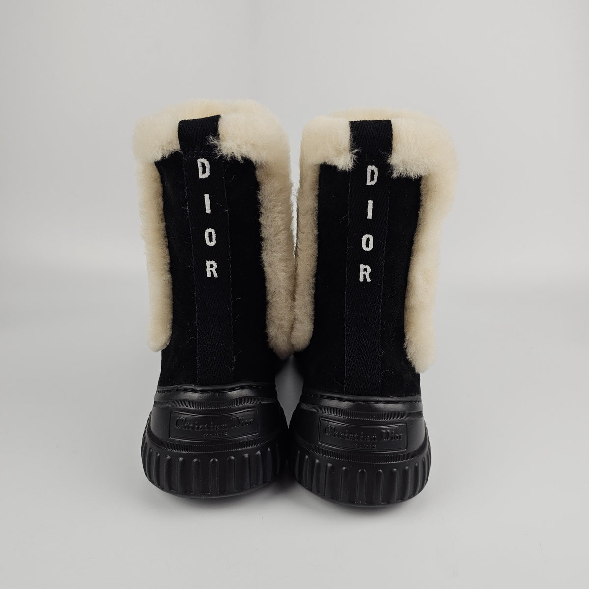 DIOR D-Racer $1550 Black Suede Ankle Boots New & Authentic