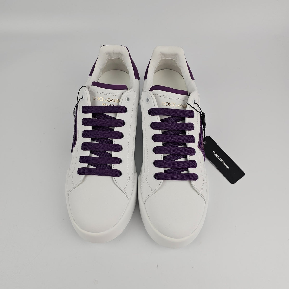 DOLCE&GABBANA DG White Leather Sneakers New & Authentic